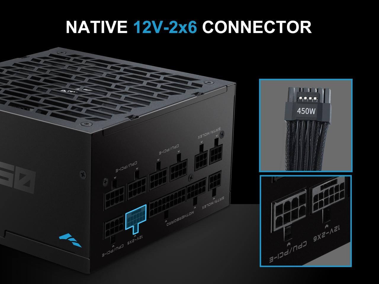 G750W ATX 3.1 Power Supply, 80+ Gold Efficiency, PCIE 5.1 Ready, Full SAMA