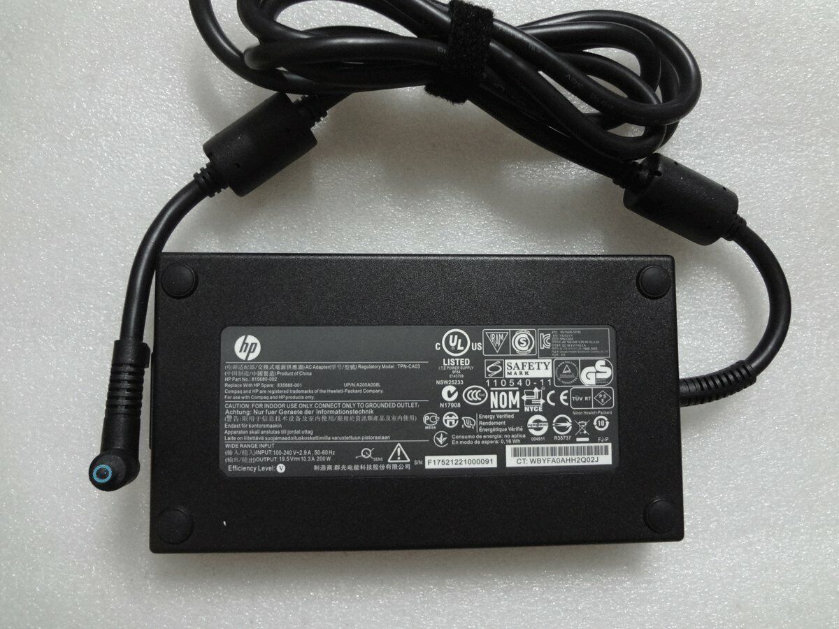 New Original OEM HP 19.5V 10.3A 200W Slim AC Adapter for ZBook 17 G3/V1Q08UT#ABA