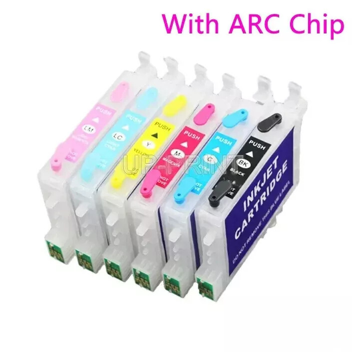 Refillable ink cartridge For Stylus Photo R200 R220 R300 R300M R320 R340 (6PK)