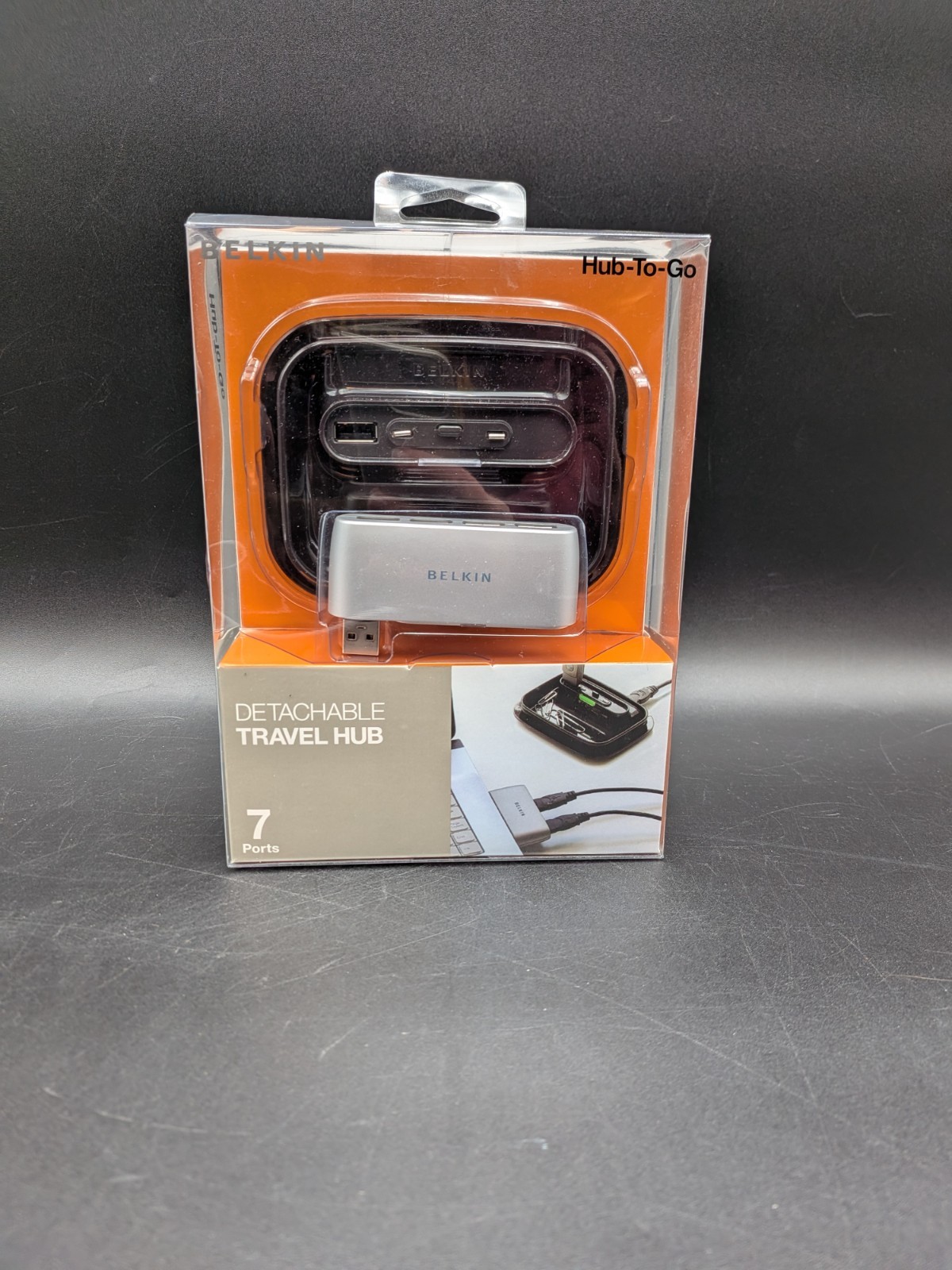Genuine Belkin Hub-to-Go Detachable Travel Hub 7 Port NOS