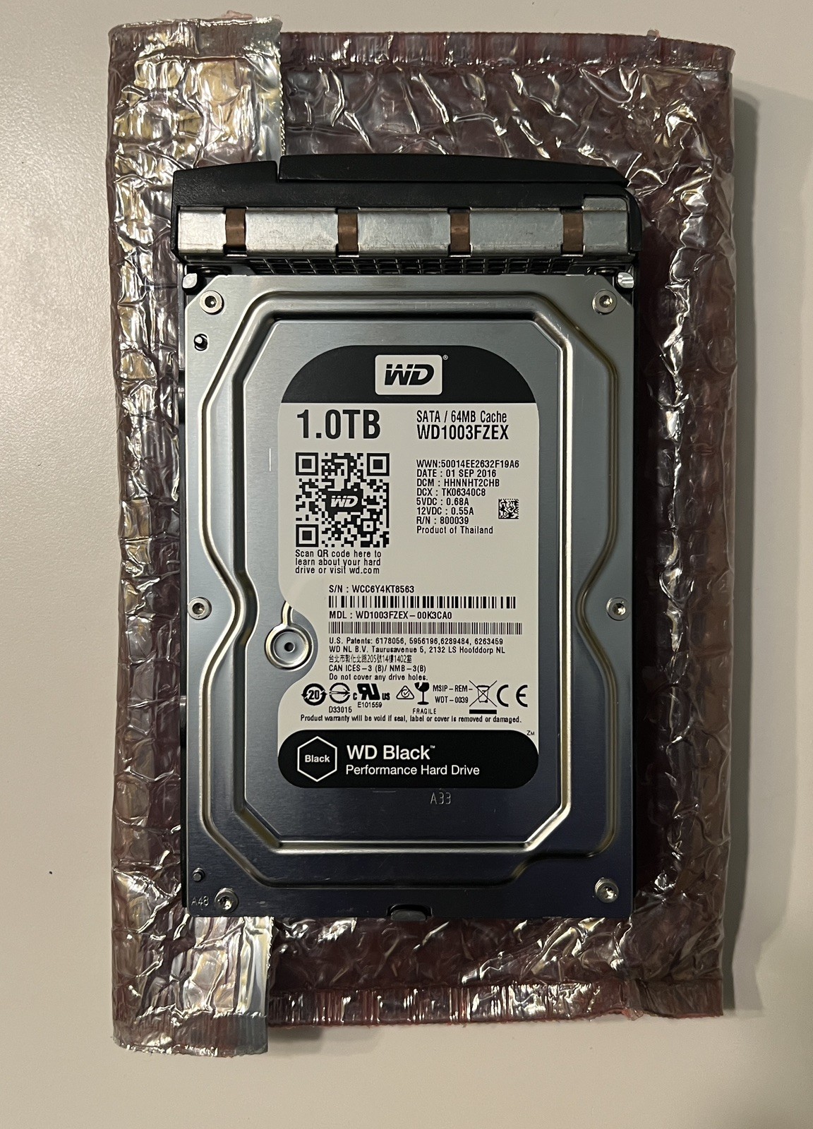 Western Digital Caviar Black 1TB SATA WD1001FALS-00J7B0 7200RPM 3.5" 32MB