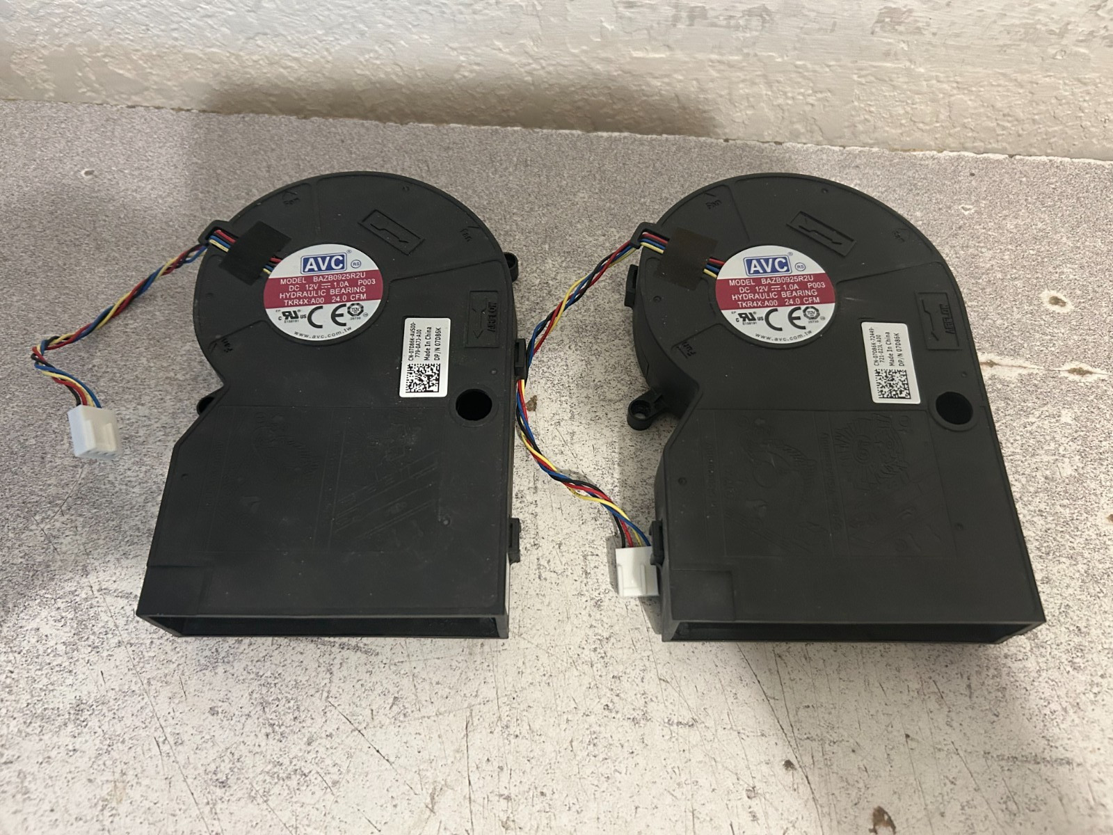 Lot of 2 Dell OptiPlex 3050 5050 7050 SFF Fan TKR4X 7D86K No Heat Sink