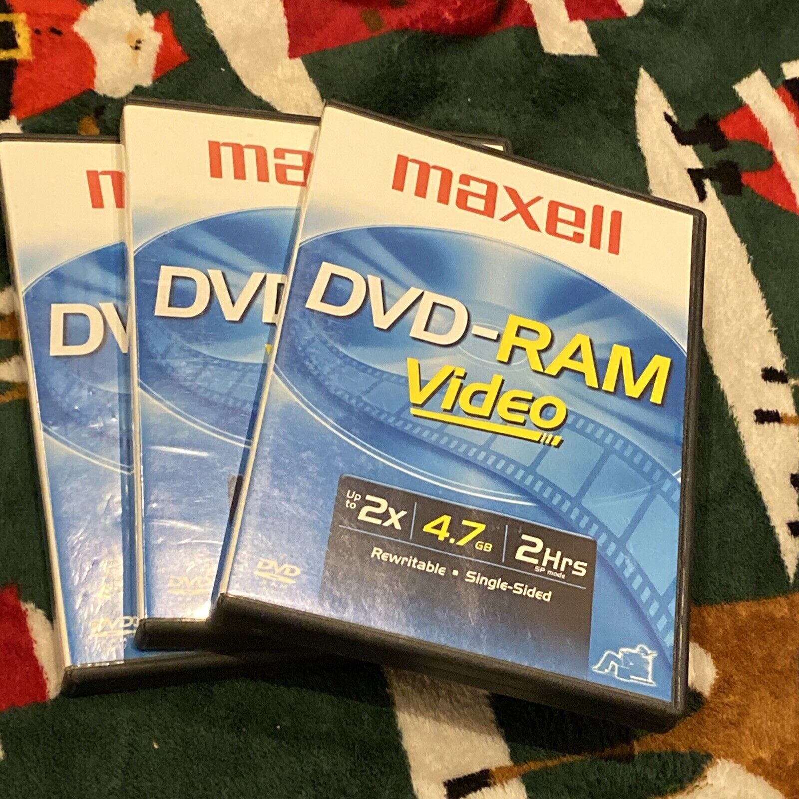 Panasonic 3 Pack 120 Min / 4.7 GB DVD-RAM 2~3X Speed for Video and Data