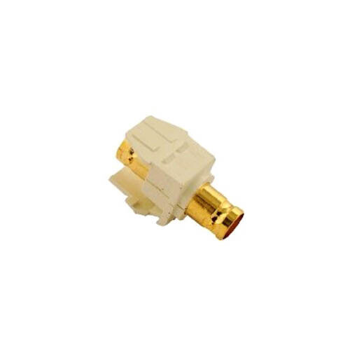 Leviton 40832-BA BNC Quickport Adapter, Gold-Plated, Almond