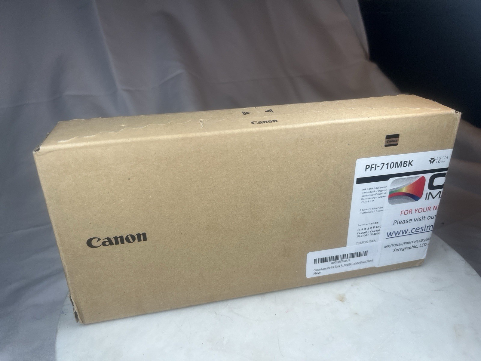2019 GENUINE CANON PFI-710MBK Matte Black 700ML INK TANK ImagePROGRAF 8000/9000