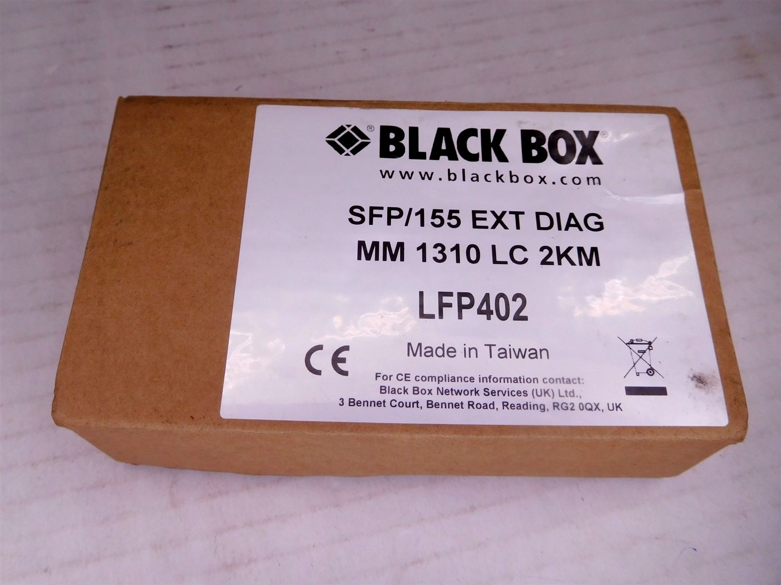 Black Box LFP402 SFP/155 EXT 1310nm Fast Ethernet Tranceiver (091125)
