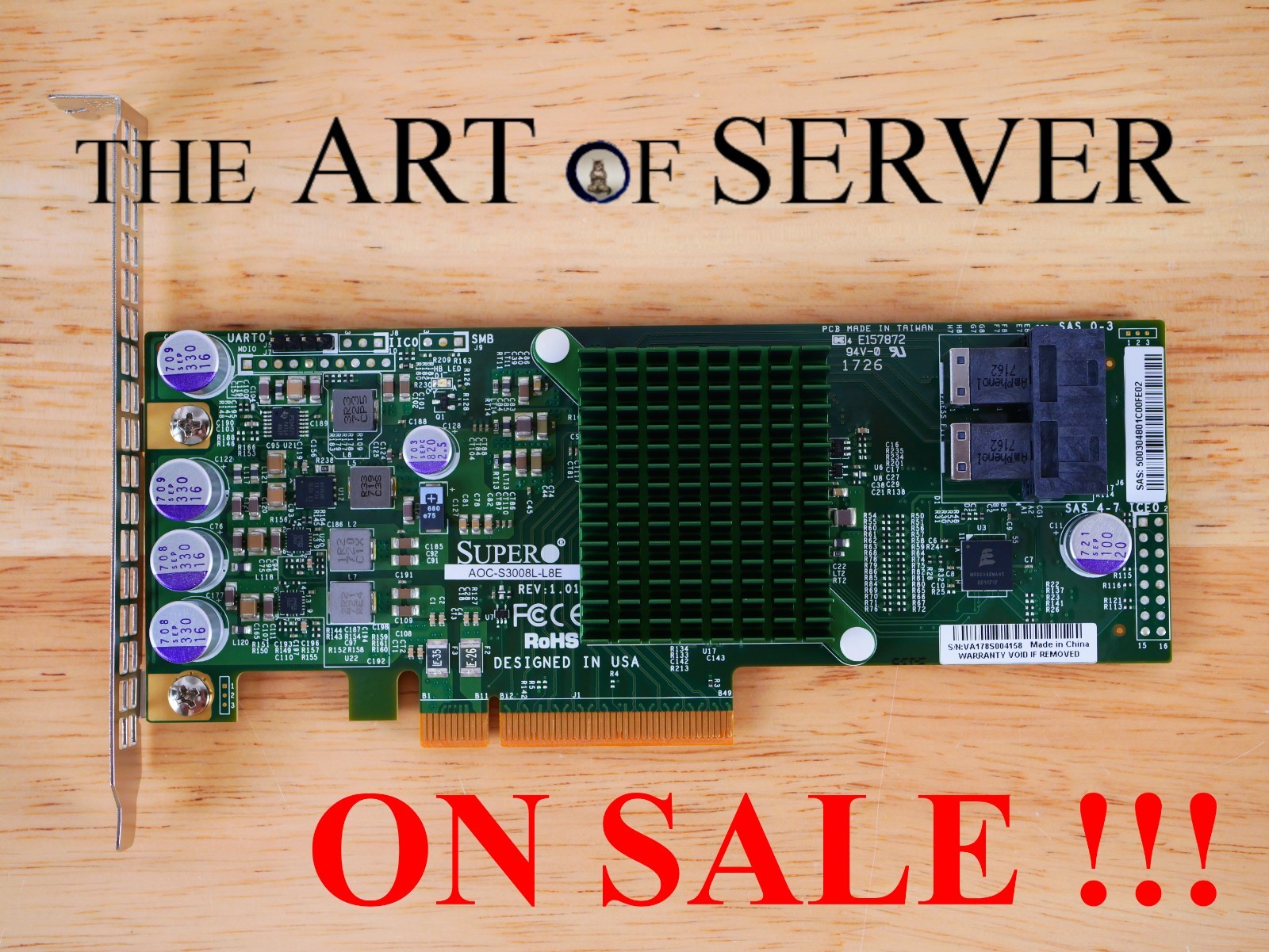 Supermicro AOC-S3008L-L8E 12Gbps SAS-3 HBA P16 IT mode ZFS TrueNAS unRAID FP
