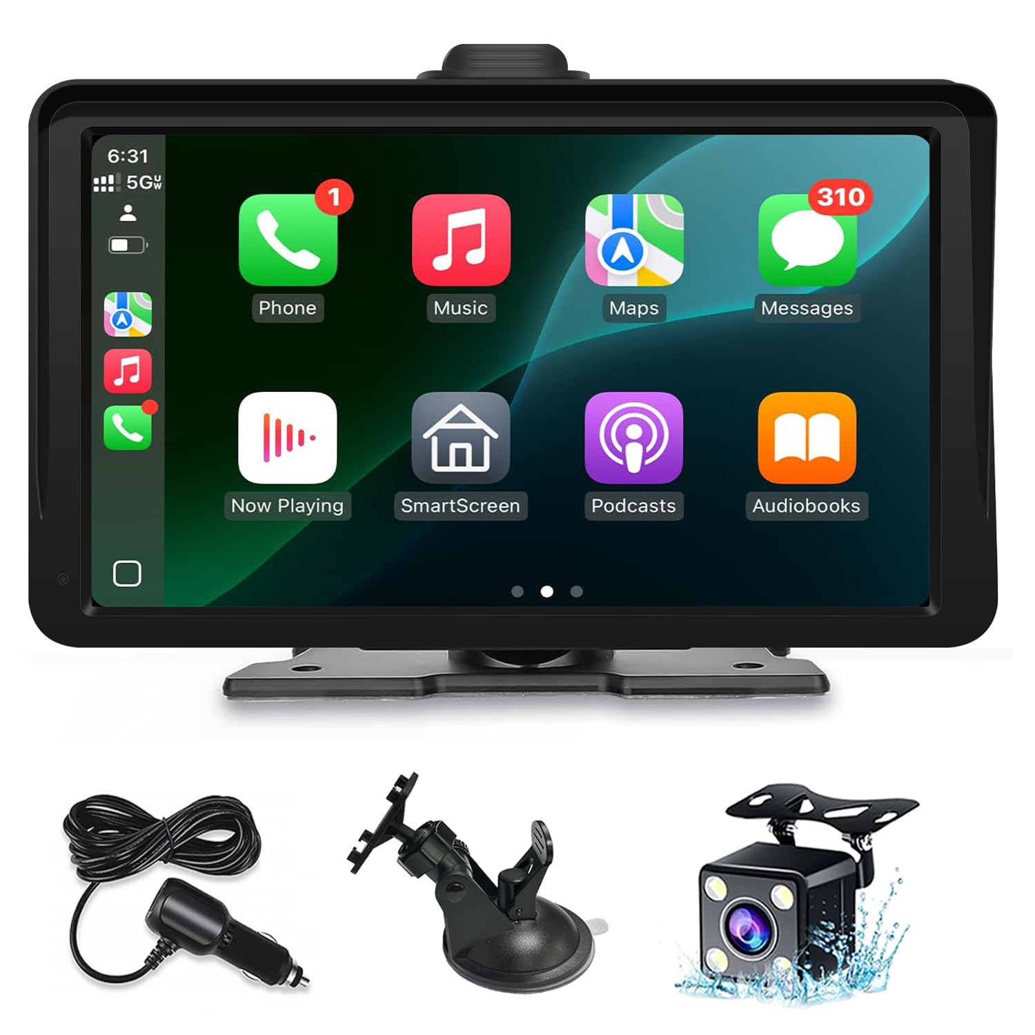 Apple Carplay Screen for Car, 7" HD Portable Wireless Apple Carplay & Android...