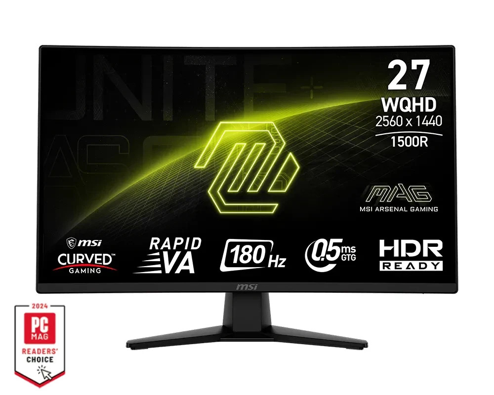 MSI MAG 274CQFB E18 27" WQHD Curved 180Hz 0.5ms Adaptive Sync Gaming Monitor