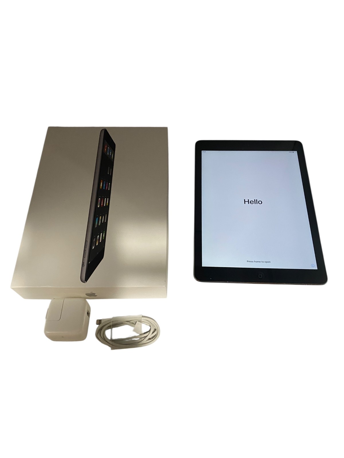 Apple iPad Air MD785LL/B 16GB Wi-Fi Space Gray with Box and Package Accessories
