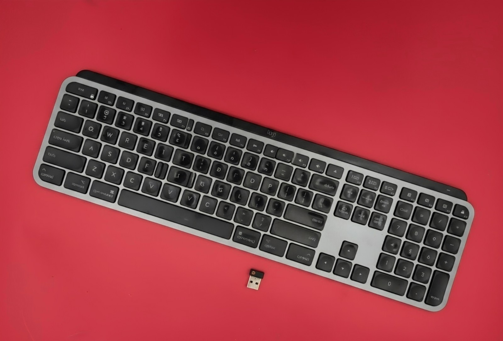 Logi MX Keys S for Mac Works Low Profile Bluetooth Keyboard Space Gray W/Dongle