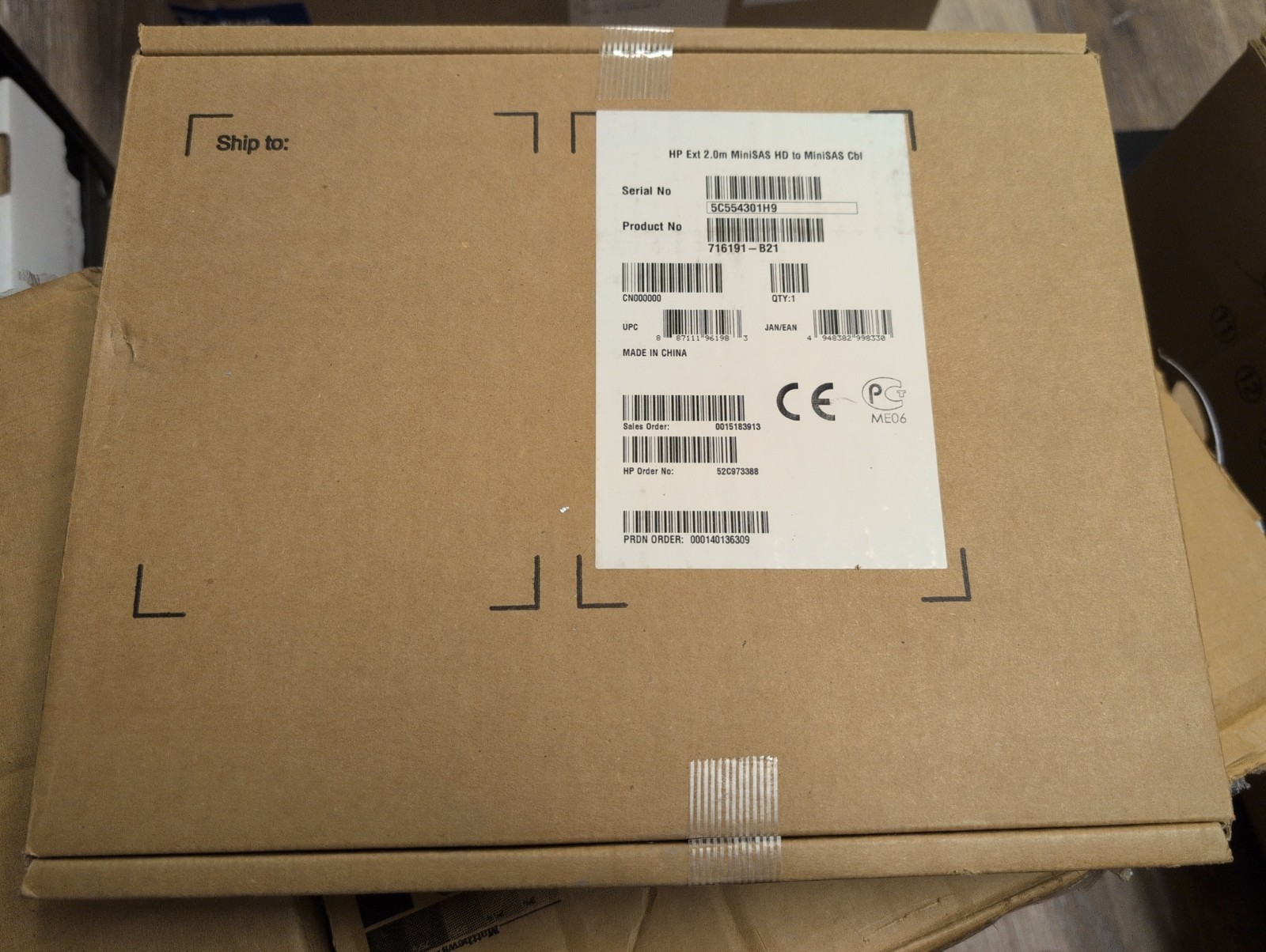 HPE External Mini 6ft 26 Pin SAS Cable 716191-B21 ✅ ❤️️ ✅ ❤️️ New ✅ ❤️️ ✅ ❤️️