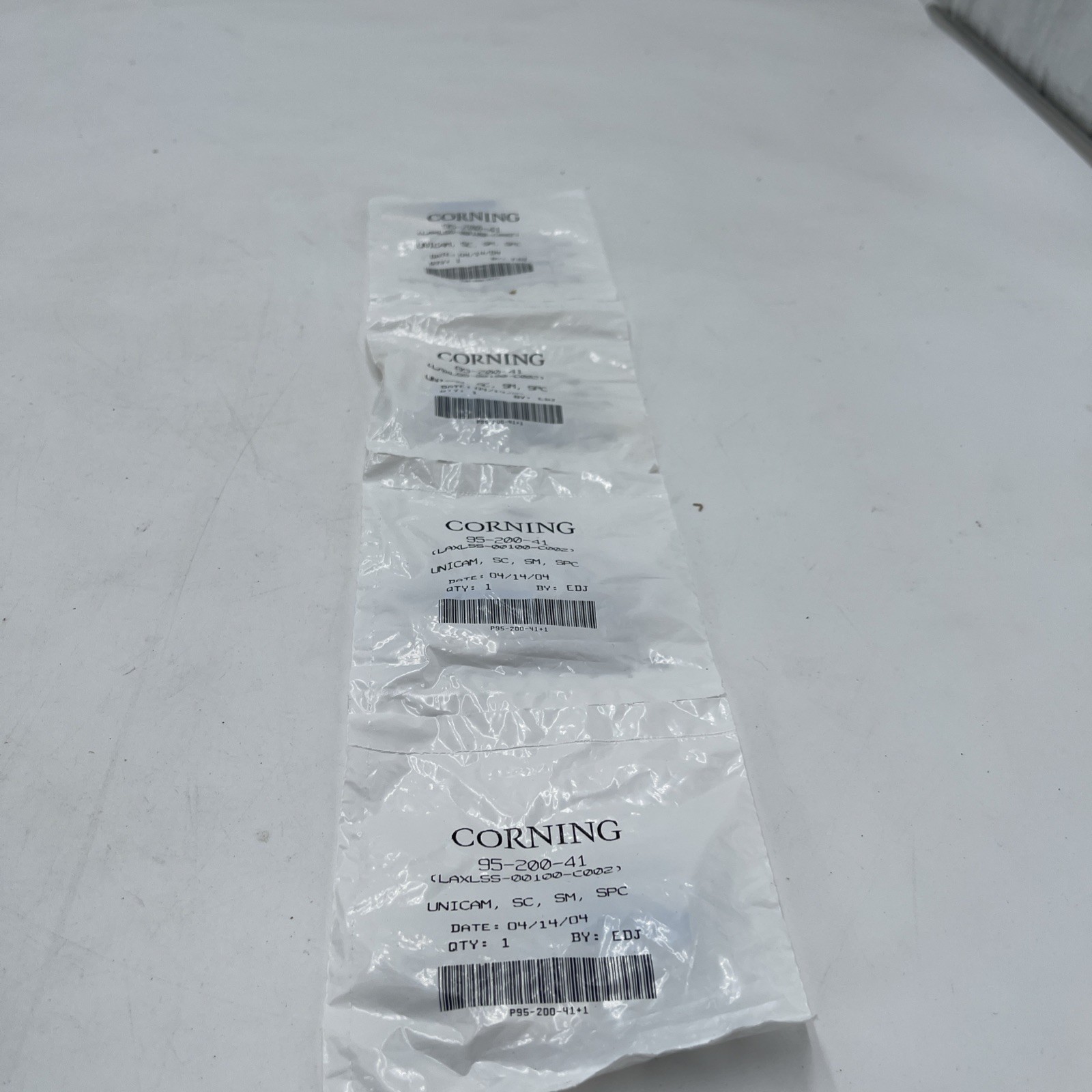 4 QTY Corning LANSCAPE 95-200-41 Fiber OpticConnector Unicam SC SM LAXLSS