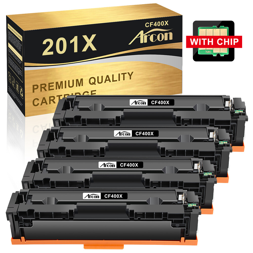 4x BK Toner Compatible With HP 201X Color LaserJet Pro MFP M277dw M252dw CF400X
