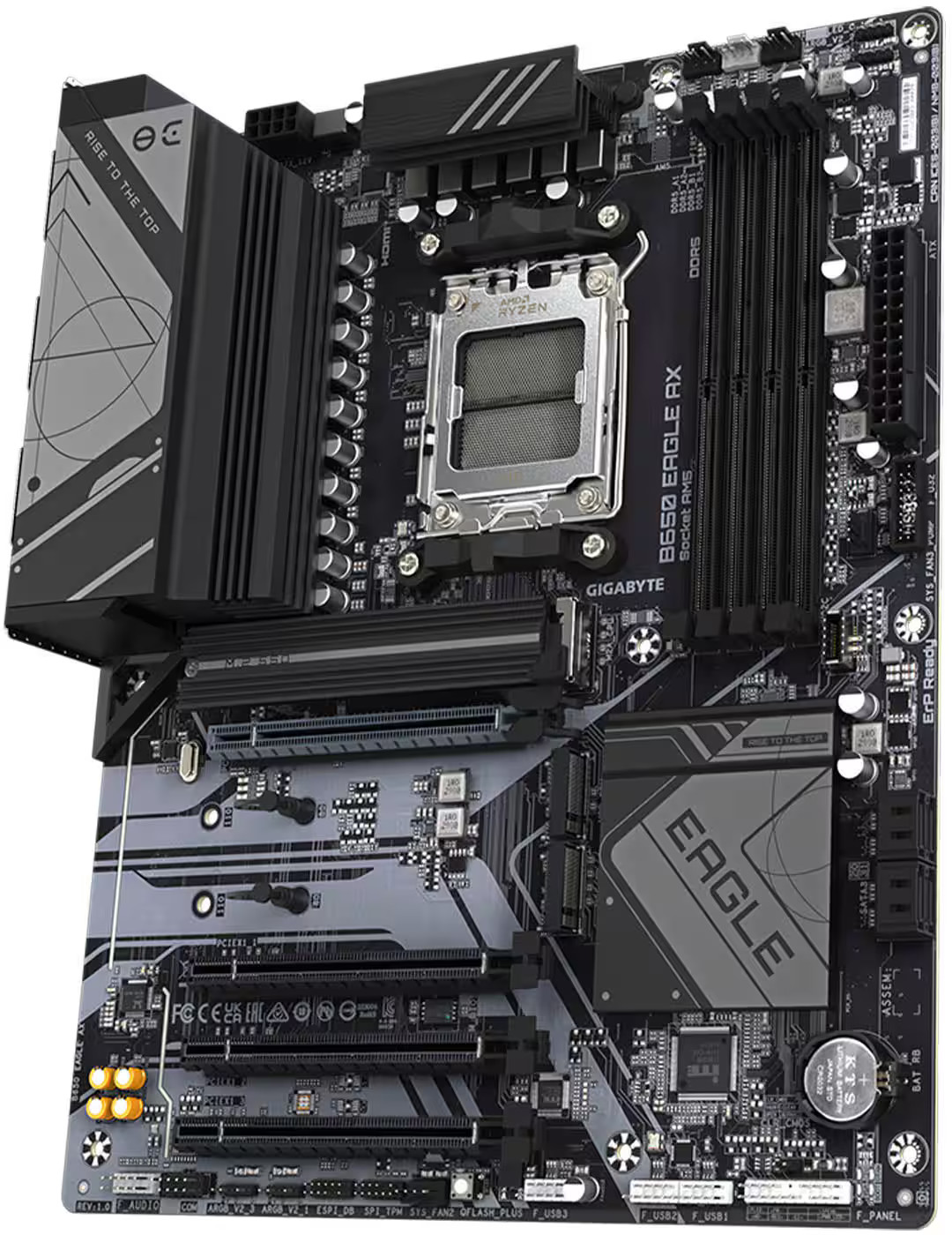 GIGABYTE - B650 EAGLE AX (Socket AM5) AMD B650 ATX DDR5 Wi-Fi 6E Motherboard ...
