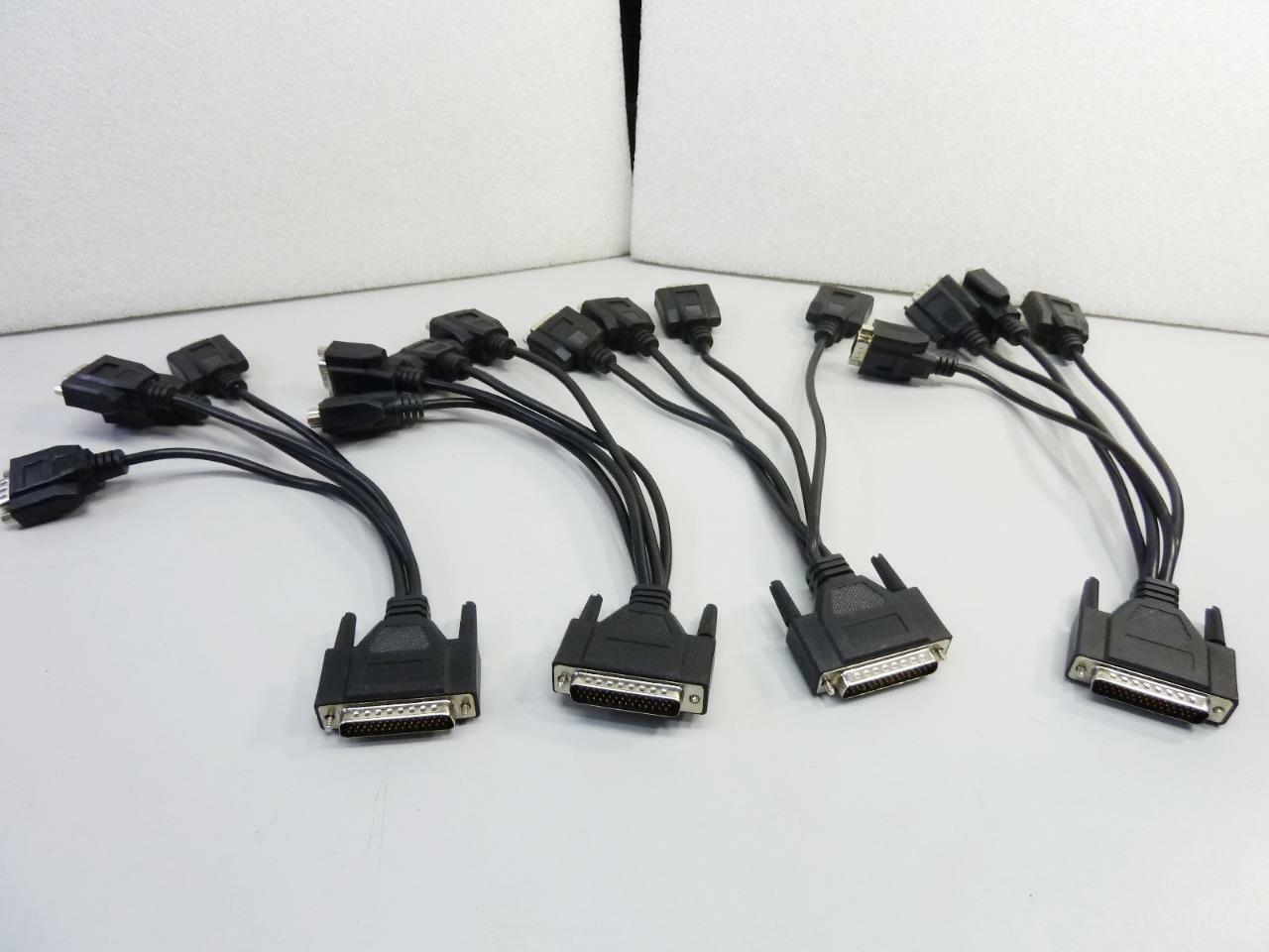 4x DMS-60 to Quad VGA Adapter 4-Way Male Output Splitter Cable - Lot of 4