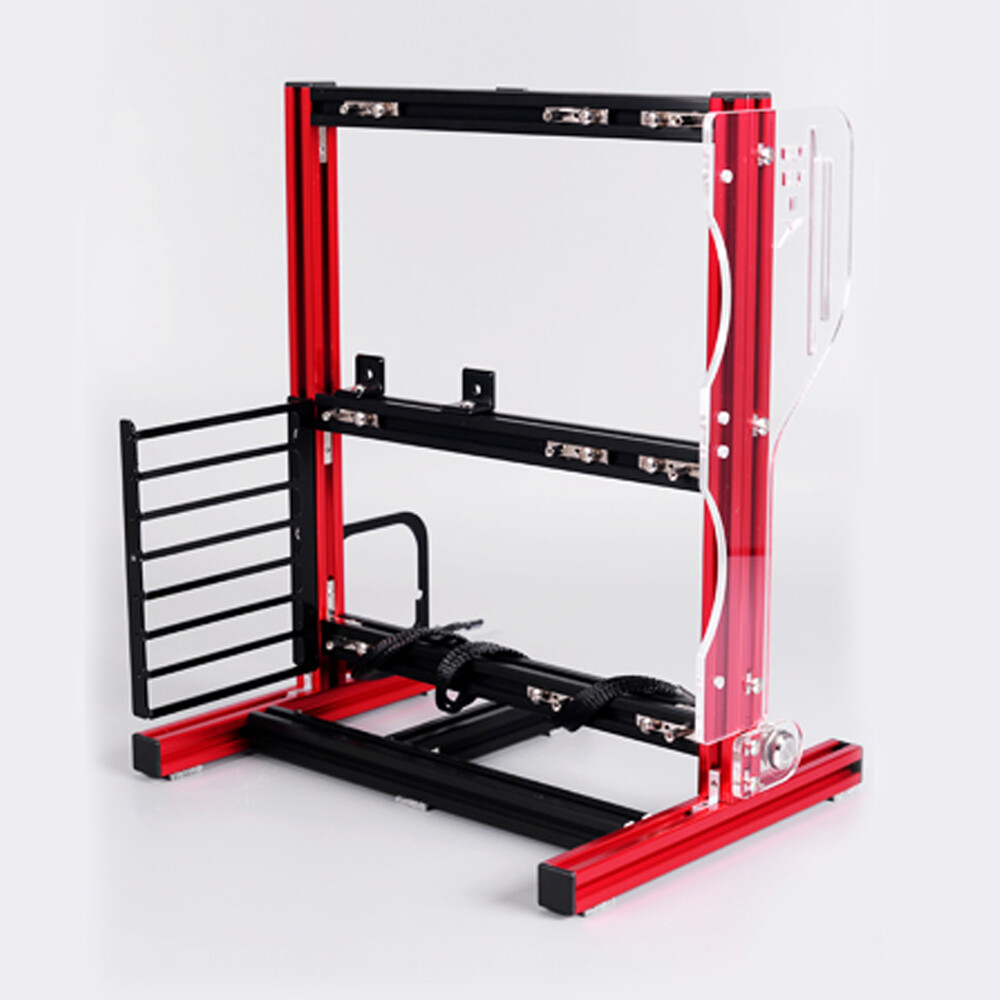 Red Open-Air PC Test Bench Frame ATX M-ATX ITX 20 × 20 Aluminum Acrylic
