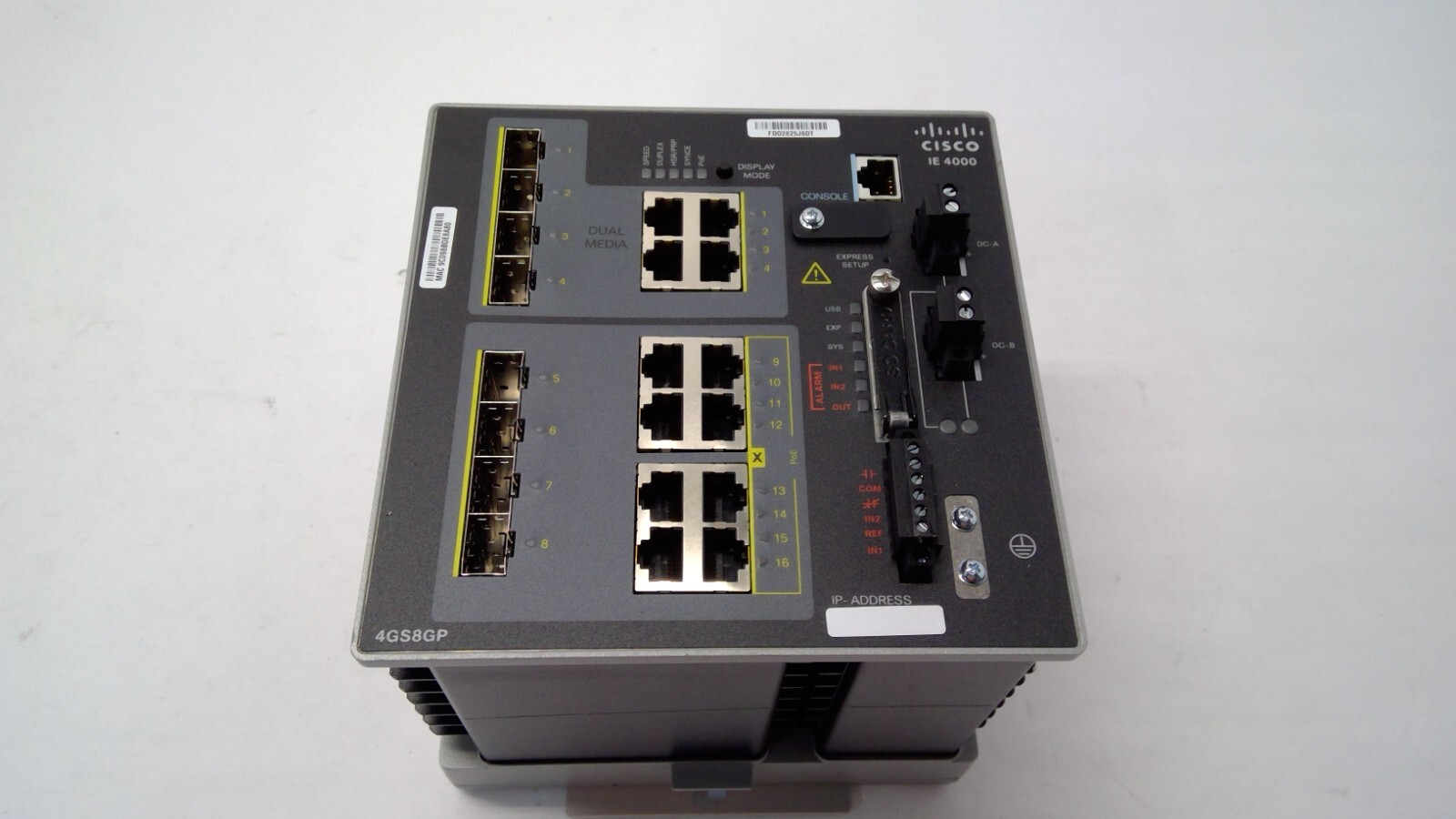 Cisco IE-4000-4GS8GP4G-E v02 Industrial Ethernet 4000 Switch Enterprise Used
