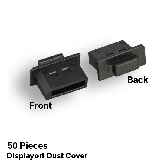 Kentek 50 Pcs DisplayPort Anti-Dust Port Cover Plug Cap for DP socket w/ Handle