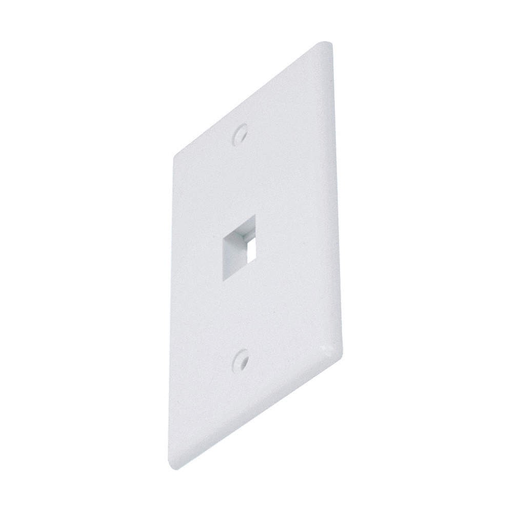 MONOPRICE 6725 WallPlate,Blank Keystone,1 Hole,White 14J390
