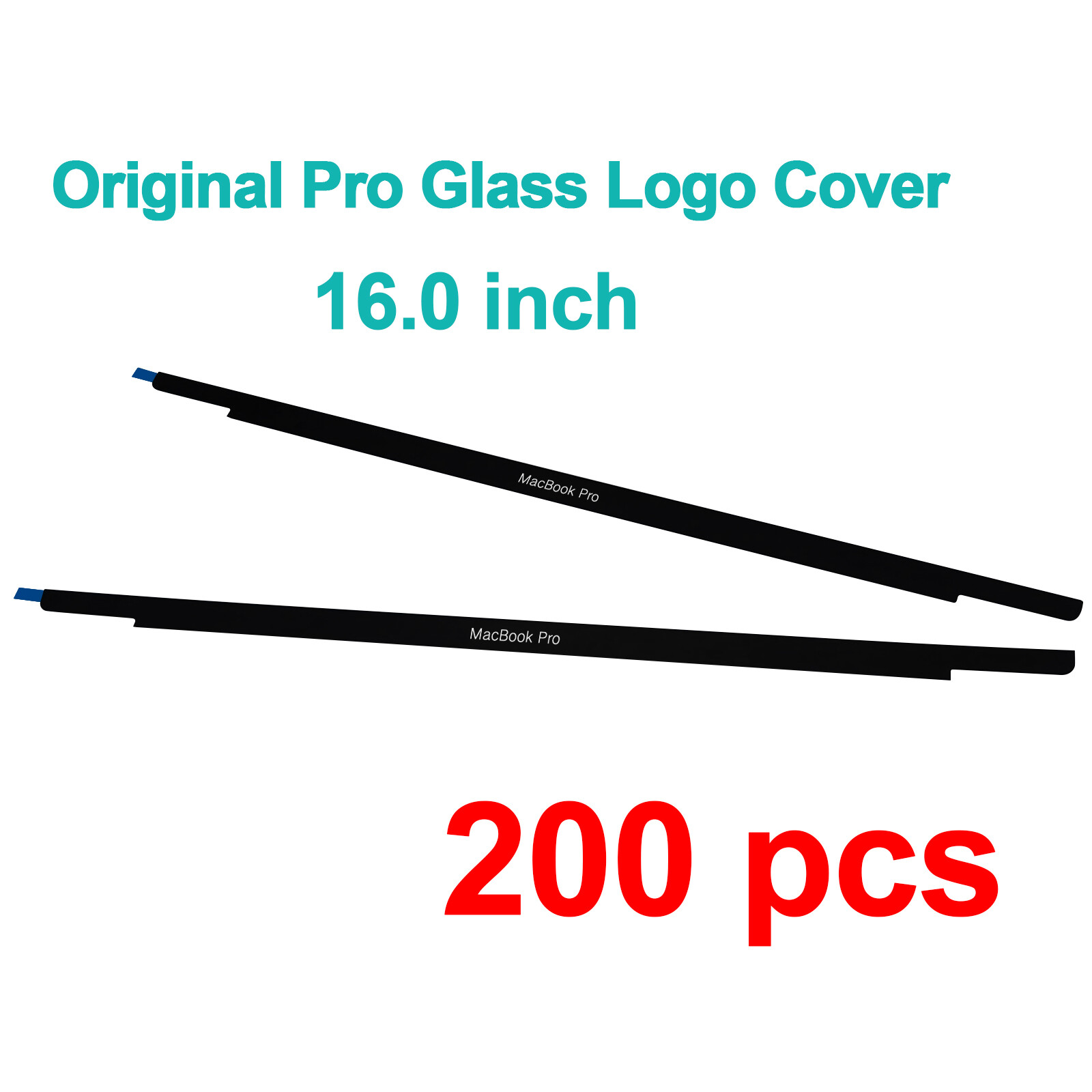 200PCS Original Front Glass Bezel Logo Cover Trim For MacBook Pro 16" A2141 2019