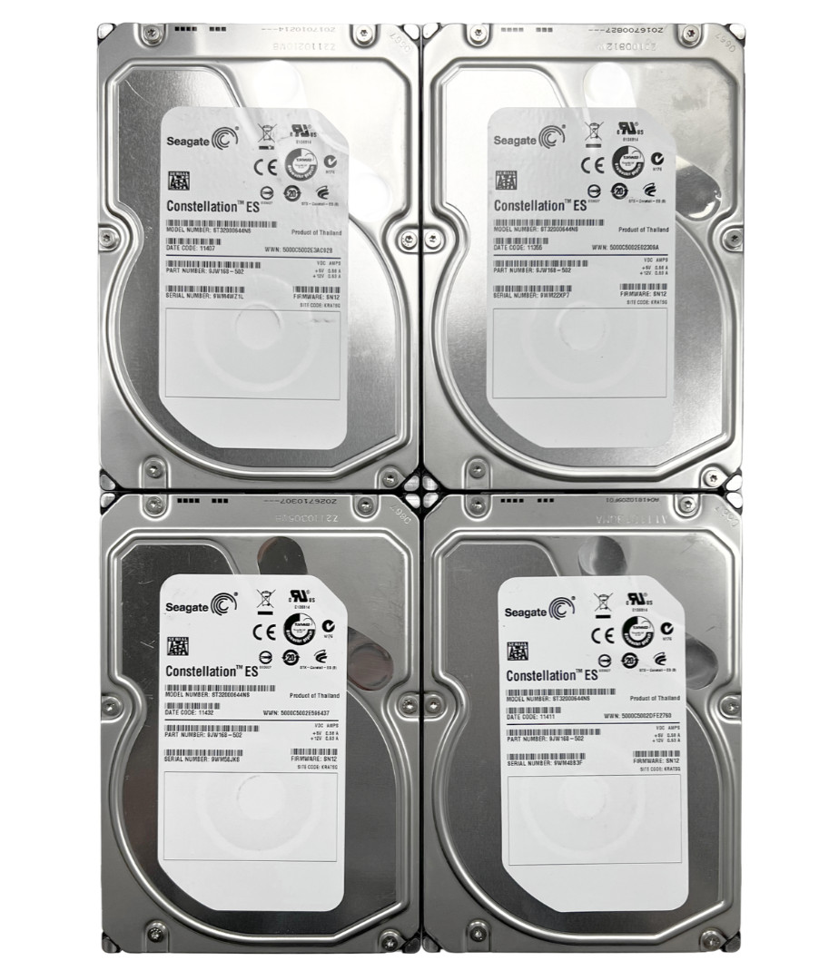 (LOT OF 4) Seagate Constellation ES ST32000644NS 2TB 7200RPM SATA 3.5" HDD