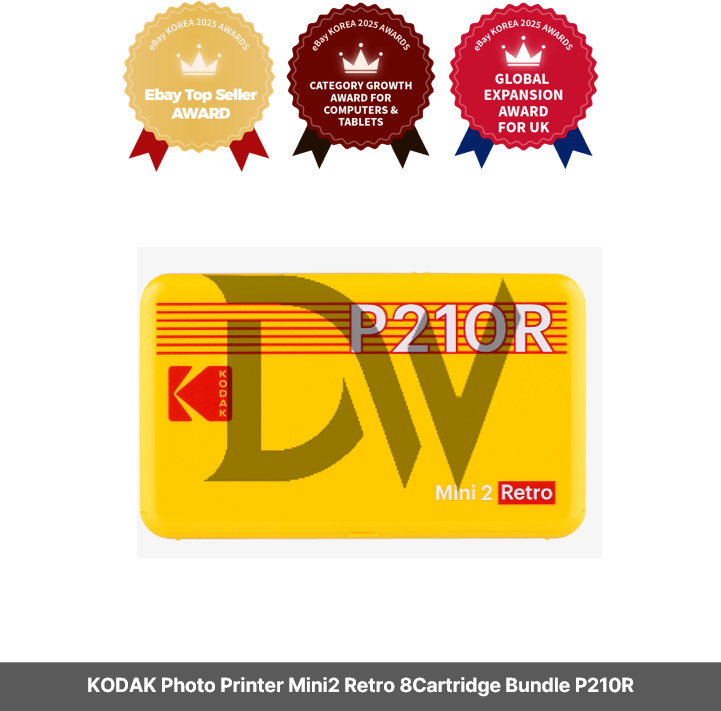 KODAK Photo Printer Mini2 Retro 8Cartridge Bundle P210R Express / Genuine 