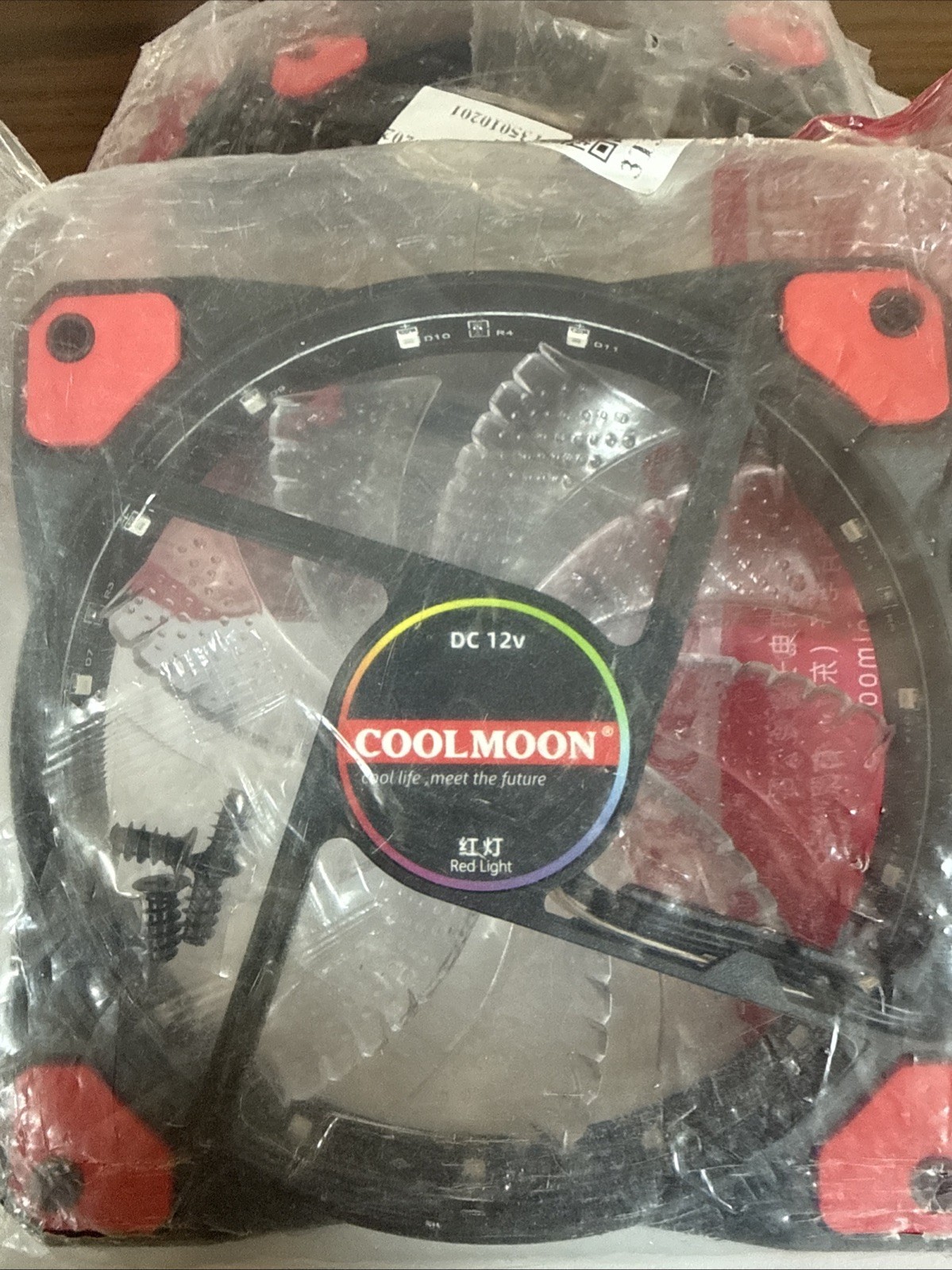 3 - COOL MOON DC 12V Cooling Fans * NEW * 4  3/4 in X 4. 3/4 in