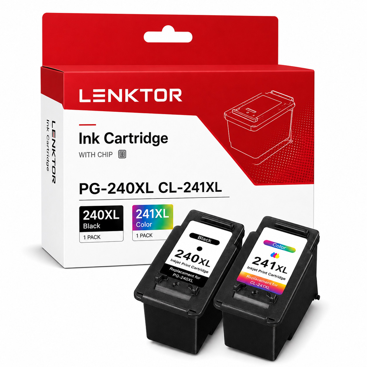 240XL 241XL High Yield 1BK 1Color Ink for PIXMA MG3620 MG3520 MG3220 MX512 MX492