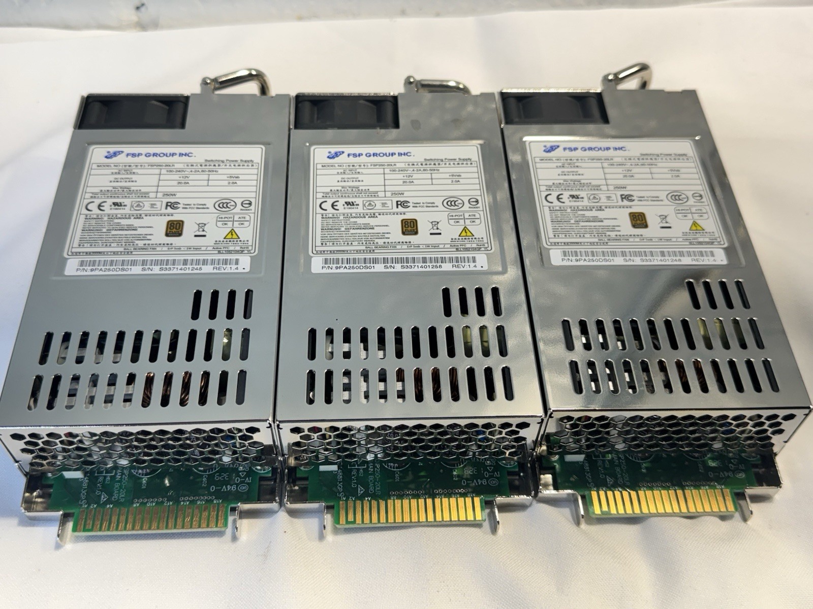 Lot of 3 FSP Group FSP250-20LR 9PA250DS01 250W 80Plus Bronze Power Supply