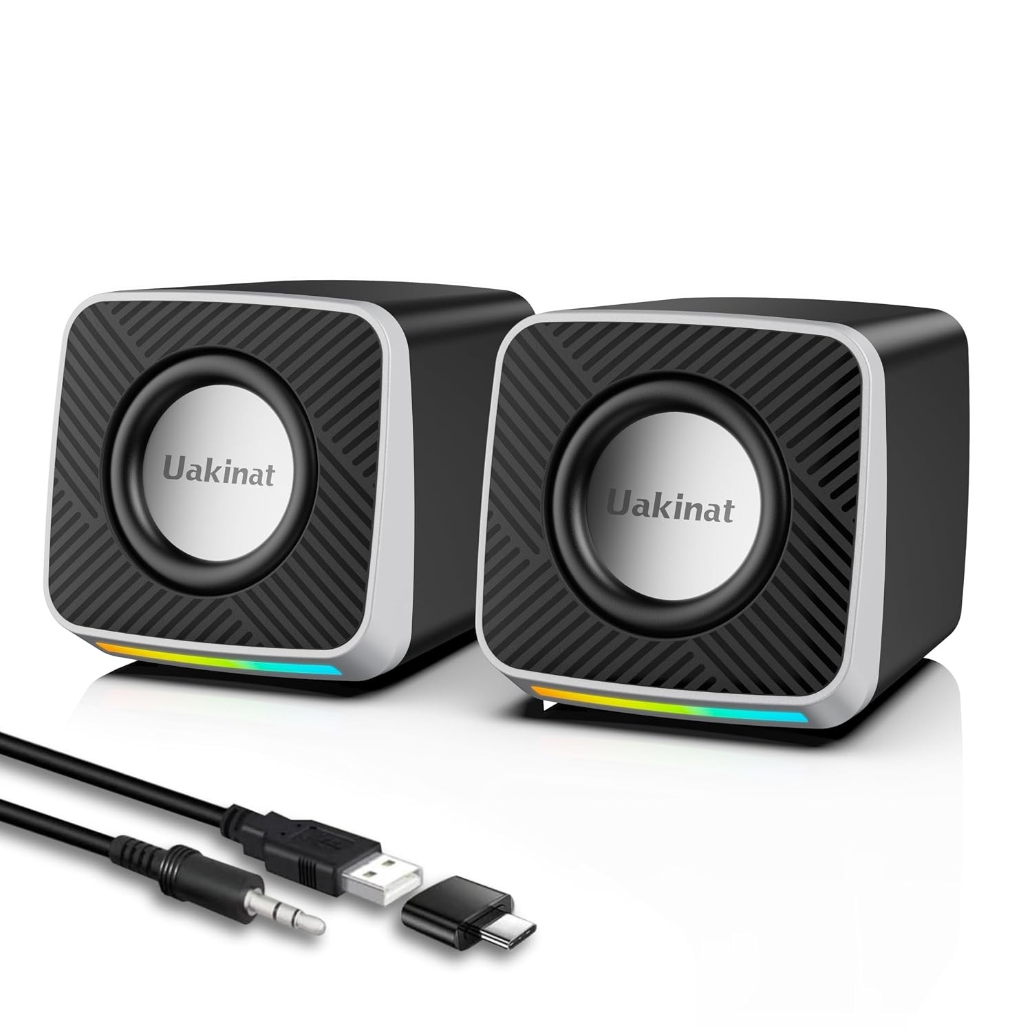 Uakinat Computer Desktop Speaker,USB Powered, Clear and Loud Sound, Plug-and-Pla