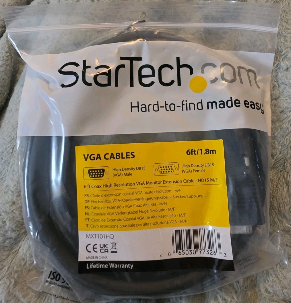 StarTech MXT101HQ 6 ft Coax High Resolution VGA Monitor Extension Cable - HD15