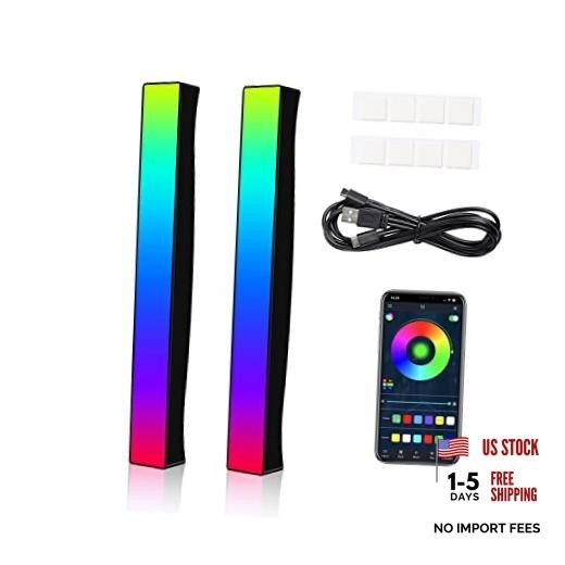 Battery Powered Rhythm Light Bar, RGB Sound Control Pickup Rhythm Lights, APP