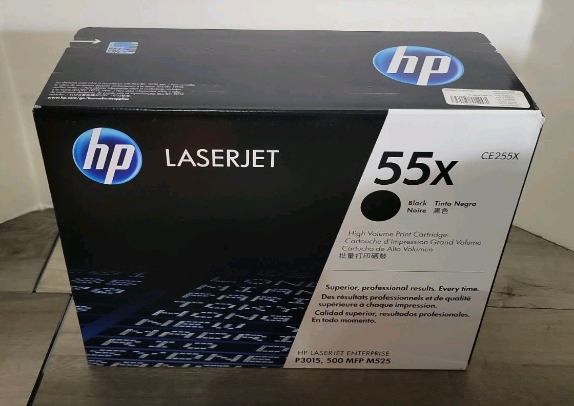 HP 55X High Yield Black Original LaserJet Toner Cartridge (12,500 Pages) CE255X