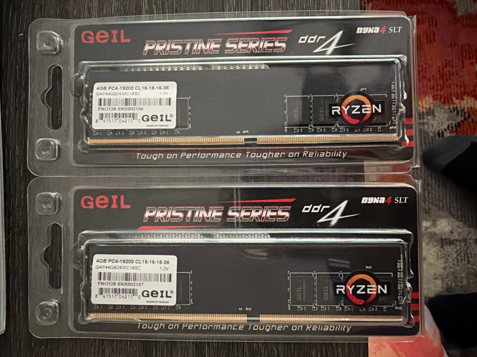 GeIL Pristine 8GB (2x4GB) DDR4-2400 PC4-19200 CL16 RAM New GAP44GB2400C16SC