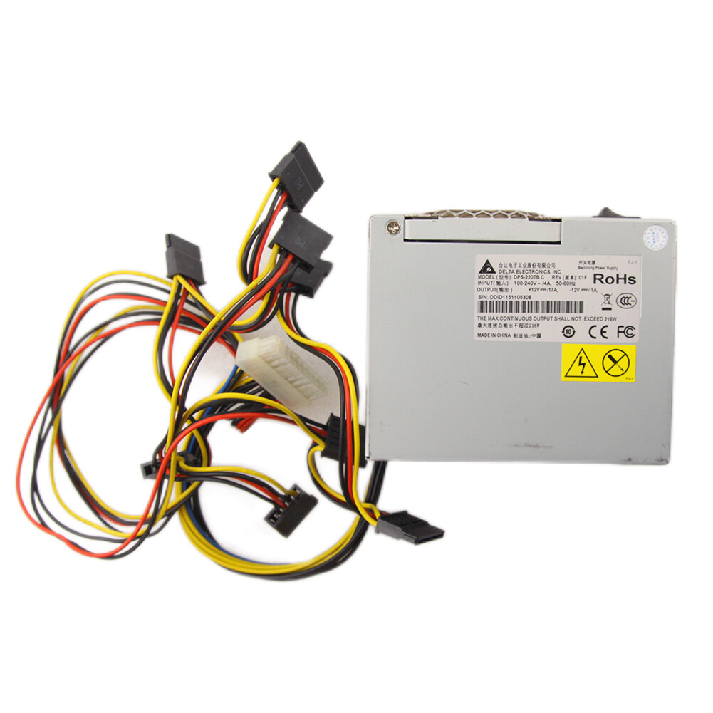 For Delta DPS-220TB A B C DVR Power Supply PUD220M 12V 17A 216W 20pin 8SATA