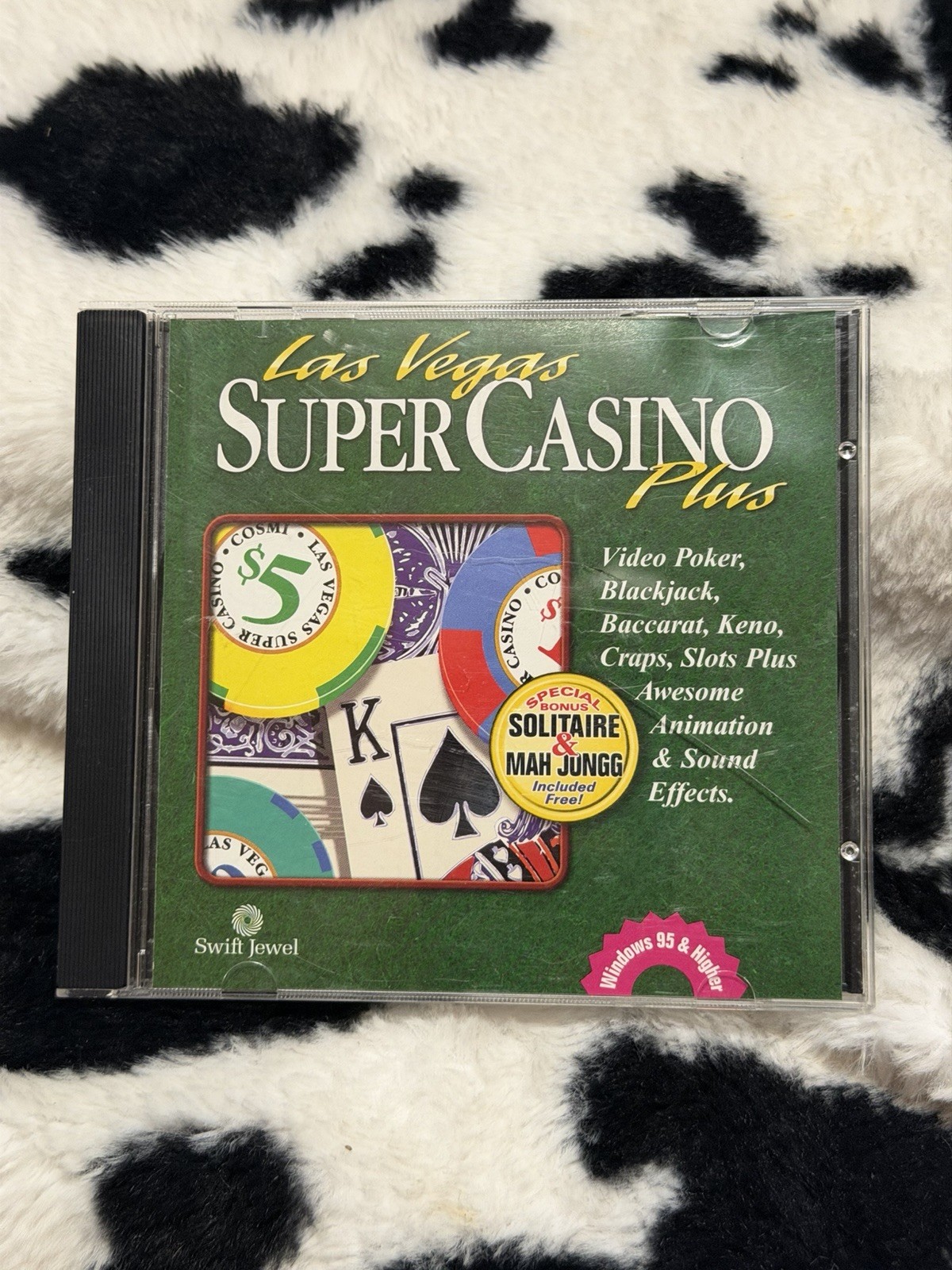 Swift Jewel Las Vegas Super Casino Plus Casino Game CD Windows 95/98/NT 4.0