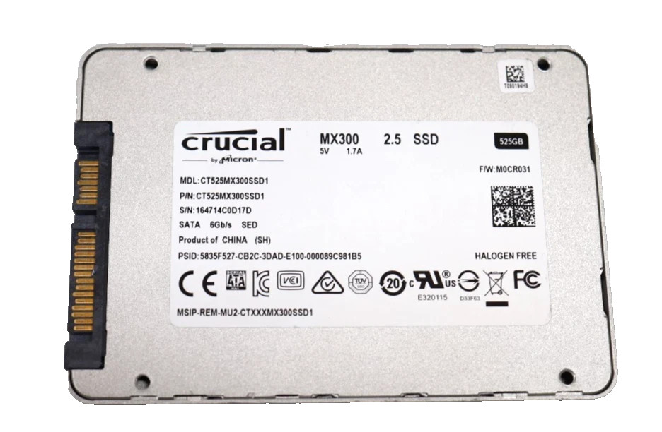 Crucial MX300 CT525MX300SSD1 525GB 2.5" SATA Solid State Drive