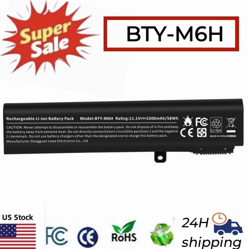 BTY-M6H Battery For MSI CX62 6QD GE75 PE70 PE60 GL72M GL72 GL62VR GL62M GL62 US