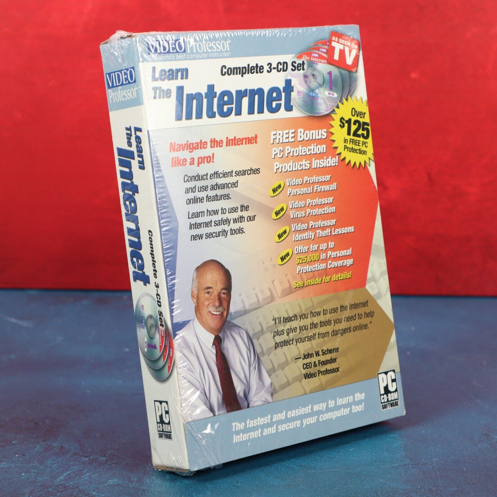 Video Professor Learn The Internet 3-CD Set PC Only As Seen On TV 2006 Sealed