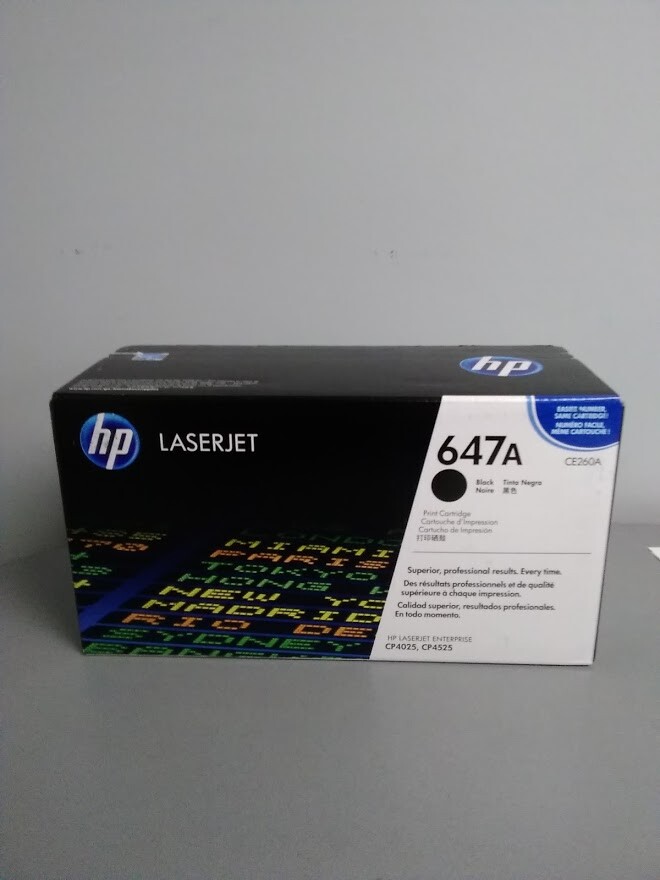 HP CE260A 647A Black Standard Toner Cartridge LaserJet Enterprise CP4025dn