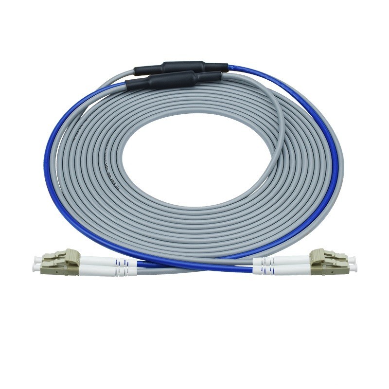 40M~150M Duplex Multimode OM1/OM2OM3 FC/SC/LC/ST Armored Fiber Optic Patch Cord