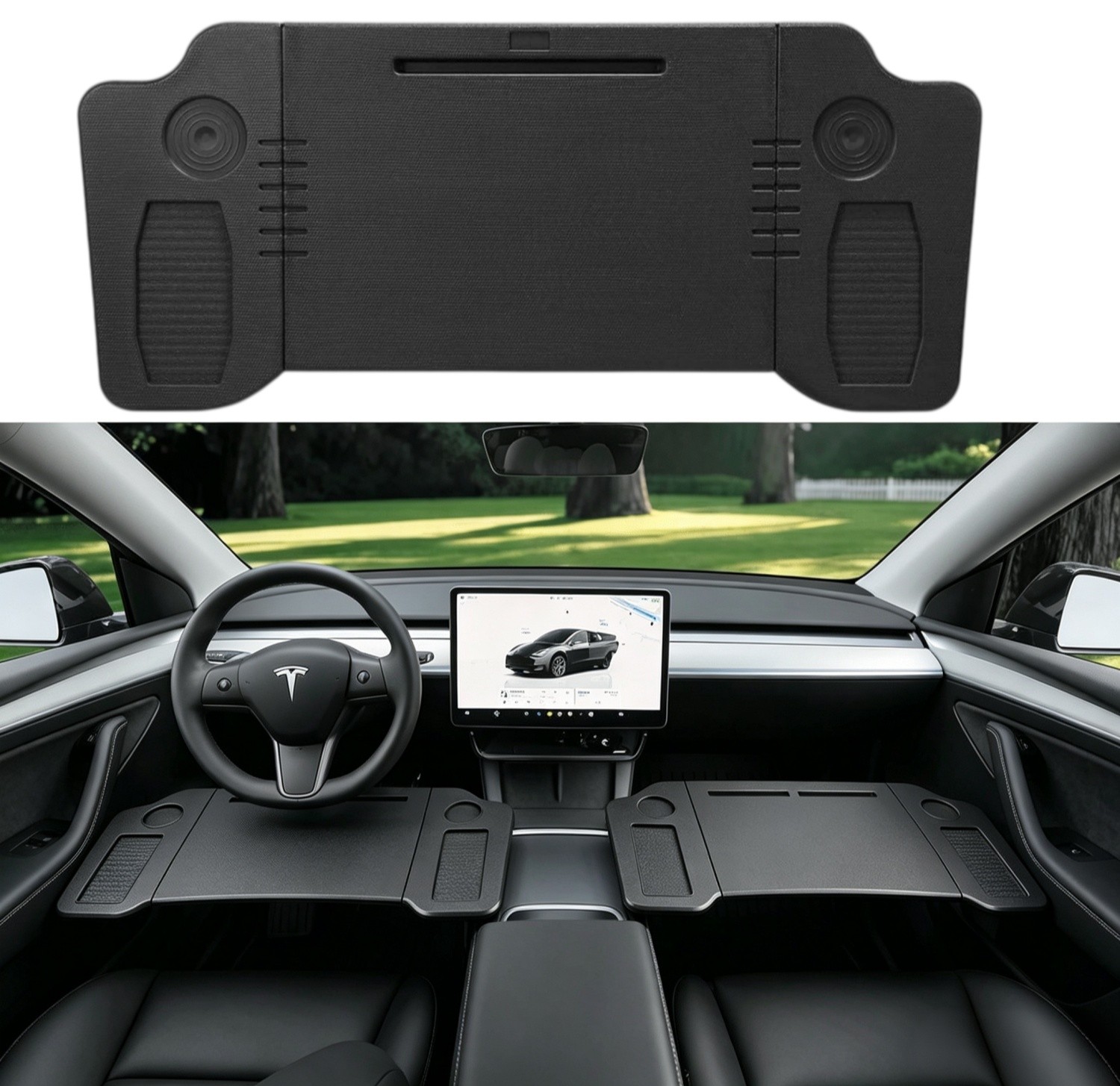 Car Tray Desk Folding Desk Steering Wheel Tray Eating Table For Tesla Model 3 Y