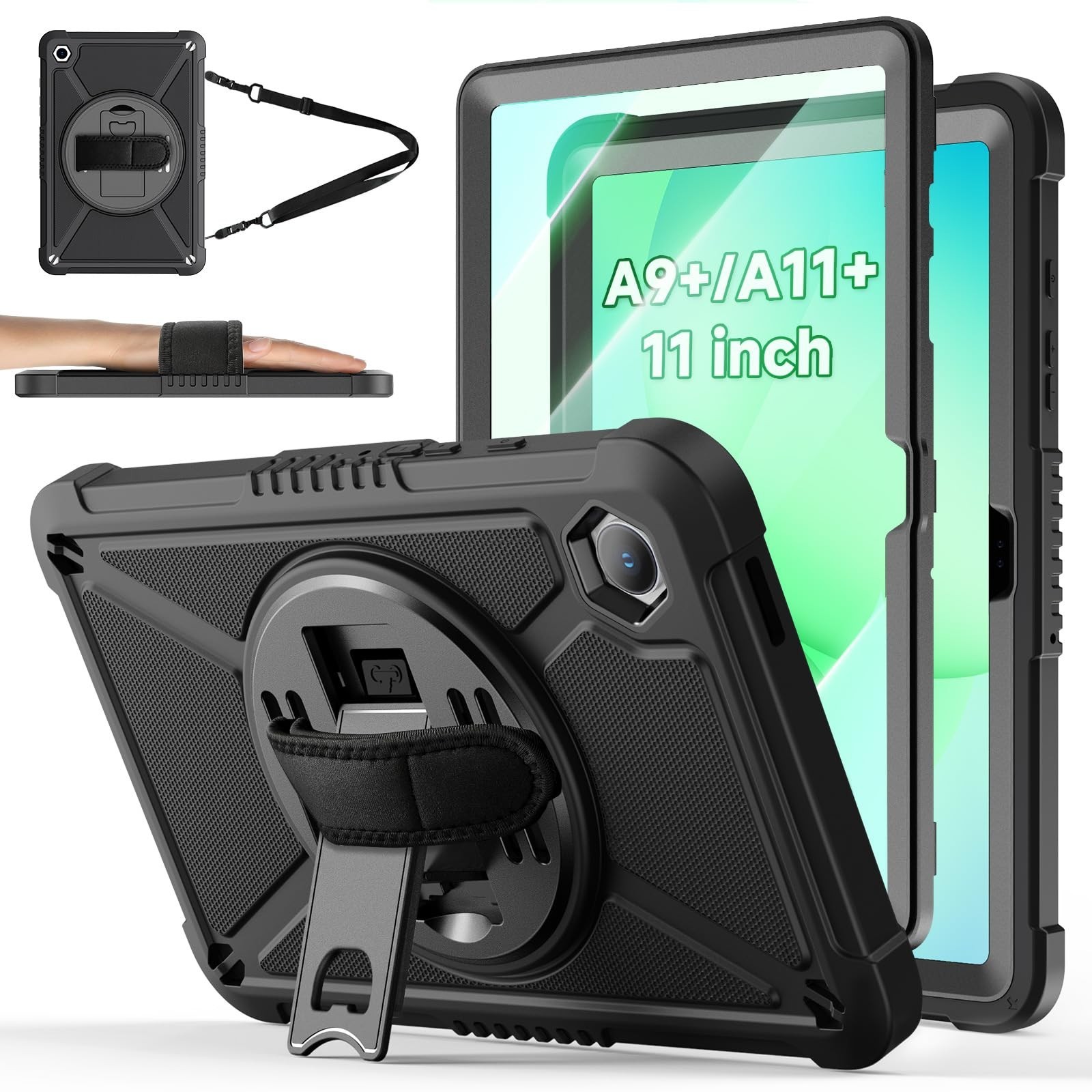 Hard Duty Shockproof Case with 360° Stand for Samsung Galaxy Tab A11+ Plus