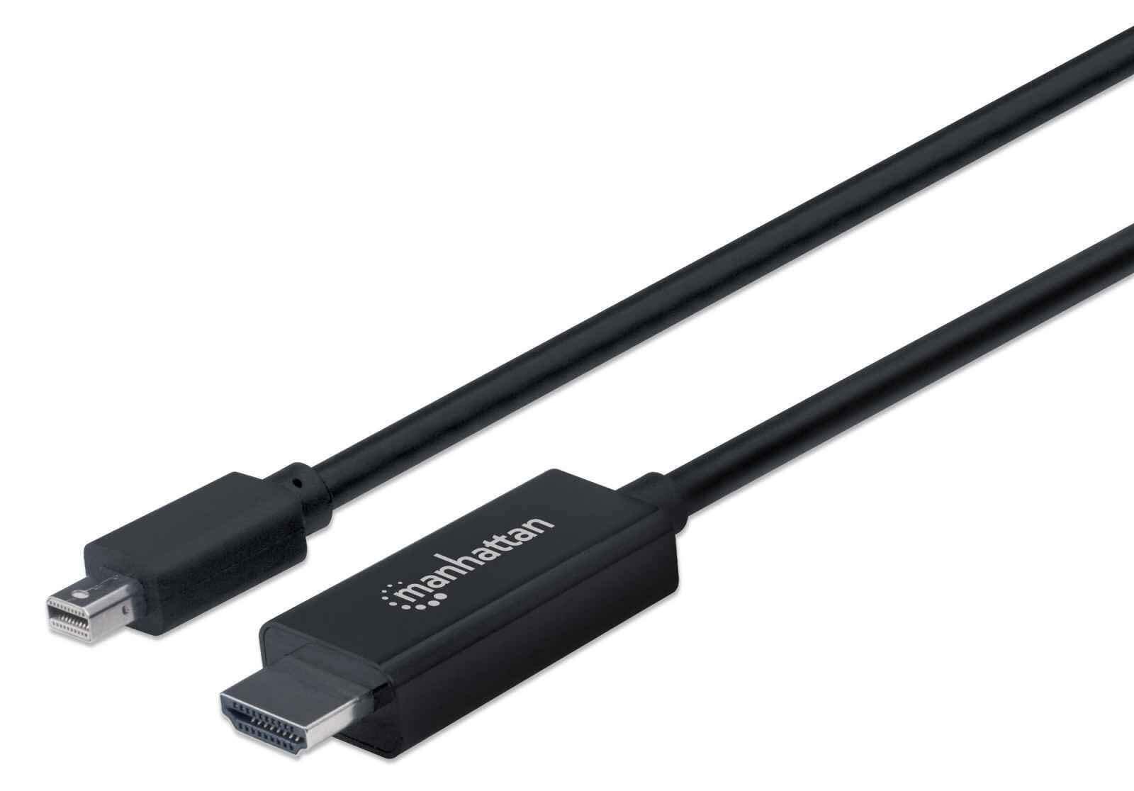 Manhattan Mini DisplayPort 1.1 to HDMI Cable, 1080p@60Hz, 1.8m, Male to Male, Bl