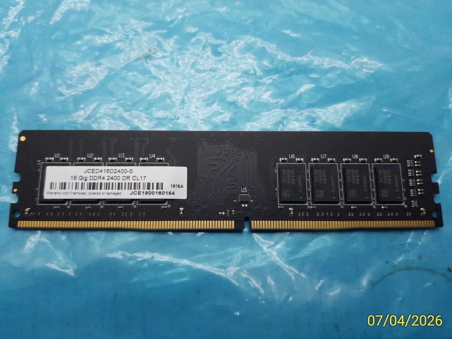 JCED416D2400-S 32GB ( 2 x 16GB) DDR4 2400mhz Desktop RAM CL17 UDIMM