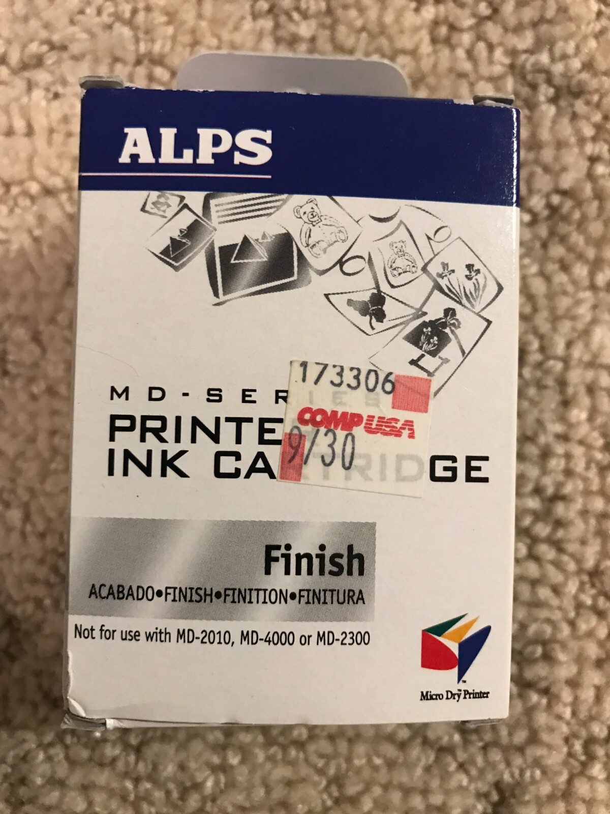 Alps Finish Cartridge for MD Series Printer.  P/N 106054-00.  2-Pack