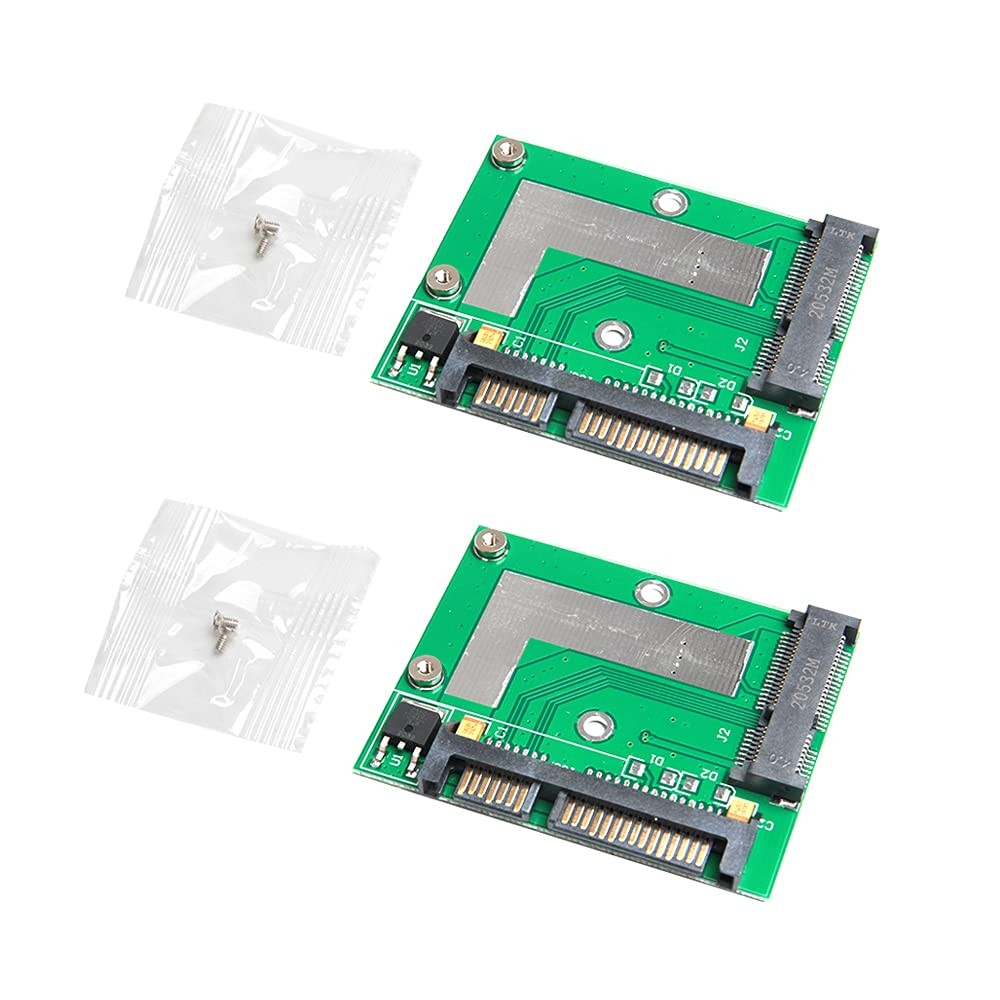 Acxico 2Pcs Mini PCIE MSATA SSD to 2.5'' SATA 6.0GPS Adapter Converter Card...
