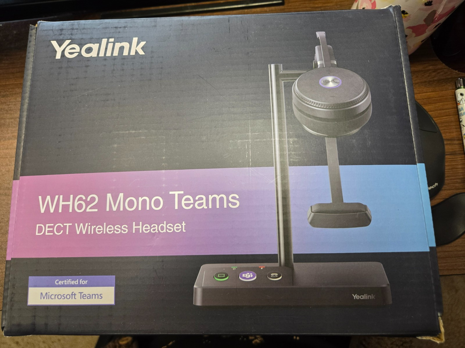 Yealink WH62 Essential DECT Mono Wireless Headset, Teams Open Box