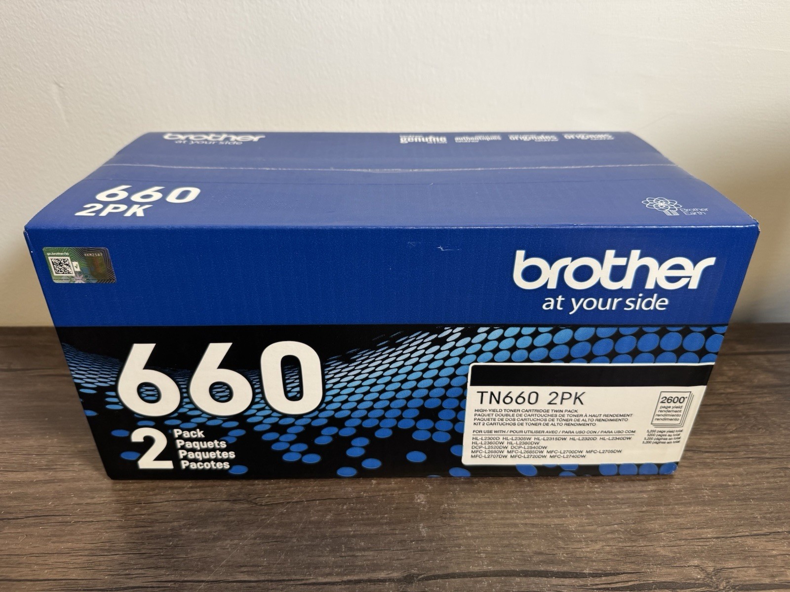 Brother Genuine High Yield Black Toner Cartridge Twin Pack TN660 2PK (TN6602PK)